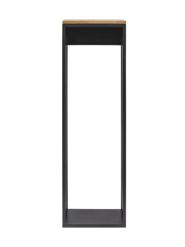 Дровница SOHO MAX, с полкой, черная, столешница дерево, 40*30*136 фото 6
