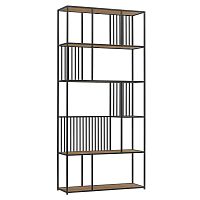 Стеллаж SOHO, черный, ЛДСП Робиния