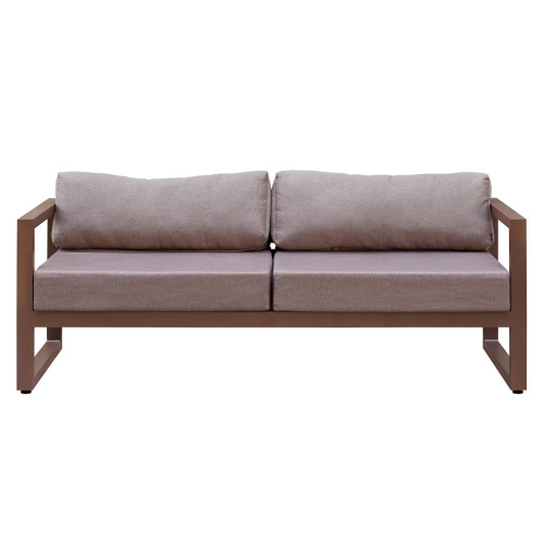 Диван уличный CAPRI, алюминий коричневый, коричневая рогожка фото 6