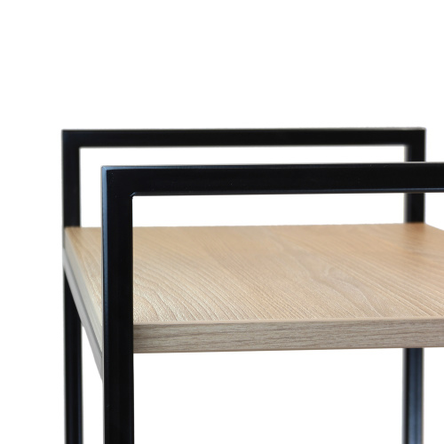 Стеллаж ALTO, черный, ЛДСП Робиния, 55*30*145 фото 8