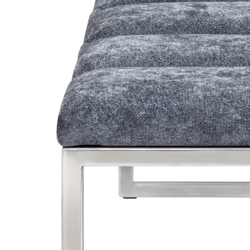 Банкетка ALBA, н/ж сталь, Steel Grey, Bulon, 110*40*43,5 фото 7