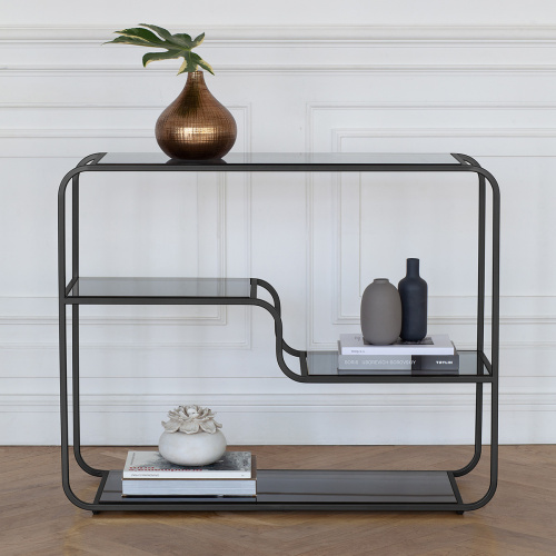 Консоль SIENA, черная, тонированное стекло фото 2