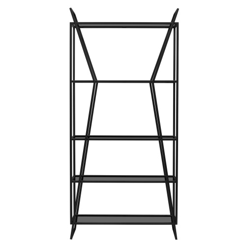 Стеллаж OSLO MINI, черный, тонированное стекло, 80*33*171 фото 9