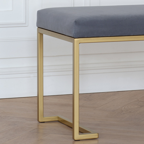 Банкетка OMEGA MINI, золотая, Light Blue, 85*40*45 фото 7