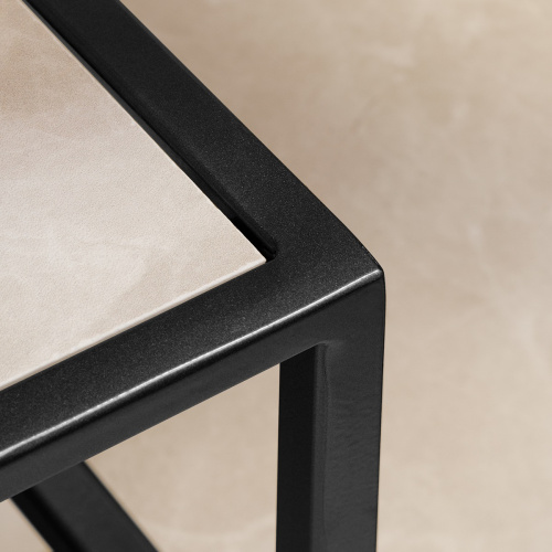 Стеллаж OLIVIA, черный, полки керамика слоновая кость, 70*30*195,3 фото 9