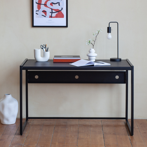 Стол письменный Rimini, черный, ЛДСП Черный, 120*65*75 фото 4