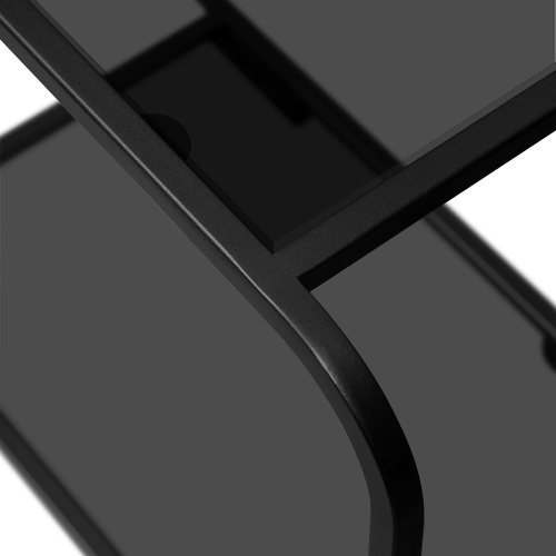 Стеллаж SIENA, черный, тонированное стекло, 80*30*173 фото 4