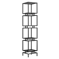 Стеллаж CUBIC-4, черный, тонированное стекло