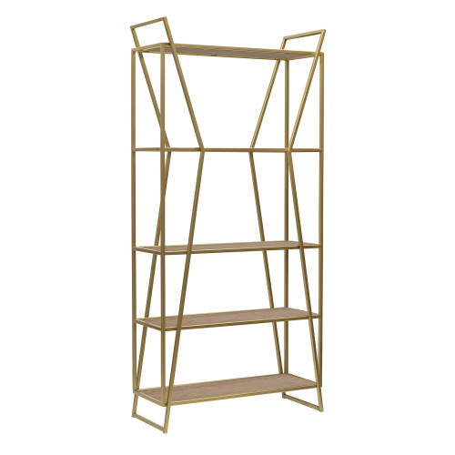 Стеллаж OSLO MINI, золотой, ЛДСП Дуб Каселла фото 10