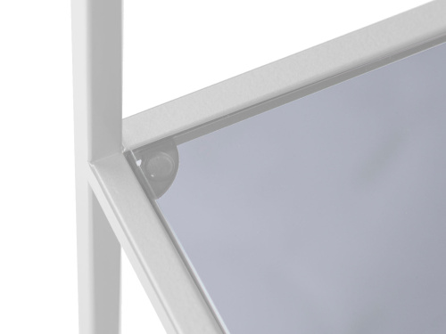 Стеллаж KARIN, белый, стекло, 55*30*175 фото 8