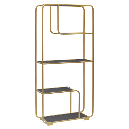 Стеллаж SIENA, золотой, керамика Antracite, 80*30*173
