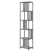 Стеллаж SOHO MINI, черный, ЛДСП Бетон светлый