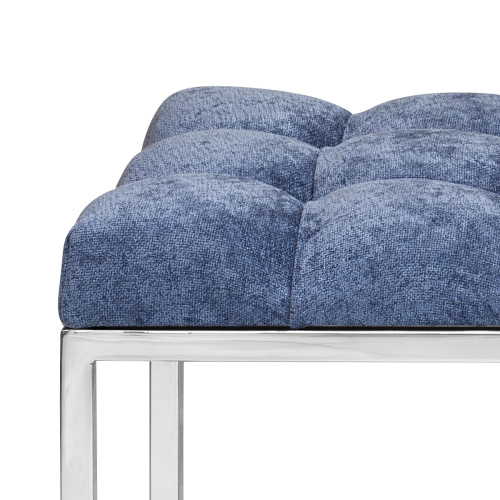 Банкетка ALBA, н/ж сталь, Steel Blue, каретная стяжка, 110*40*45 фото 8