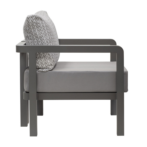 Кресло уличное AMALFI, каркас алюминий цвет LAVA, подушки ткань водонепр. Stone фото 7