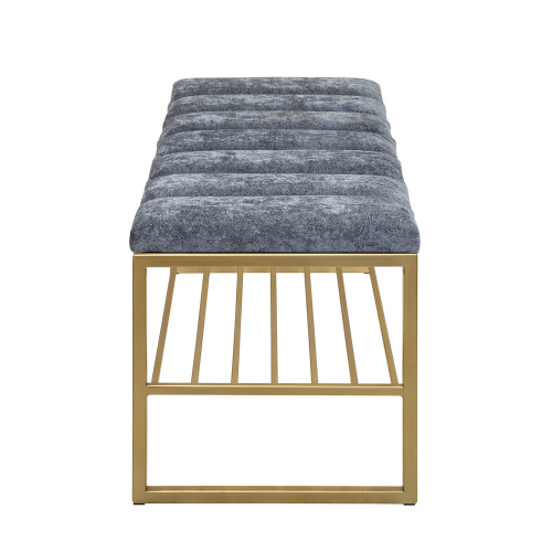 Банкетка RUBY, золотая, Steel Grey, Bulon, 110*40*43,5 фото 9