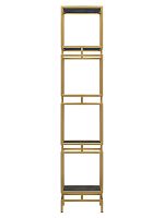 Стеллаж CUBIC-4, золотой, керамика Antracite, 40*40*196,5