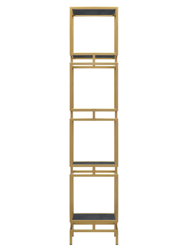 Стеллаж CUBIC-4, золотой, керамика Antracite, 40*40*196,5