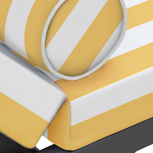 Шезлонг AMALFI,  каркас алюминий цвет LAVA, Yellow Stripes фото 9