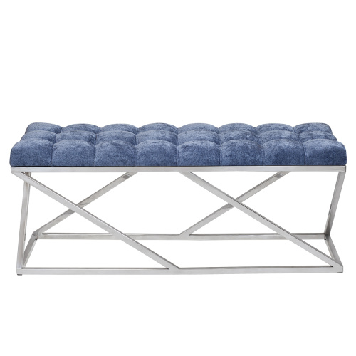 Банкетка ZUMA, н/ж сталь, Steel Blue, каретная стяжка 110*40*45 фото 4