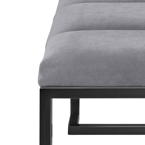 Банкетка OMEGA MINI, черная, Light Blue, Bulon, 85*40*43,5 фото 5