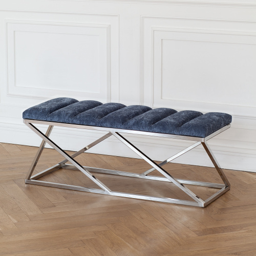 Банкетка ZUMA, н/ж сталь, Steel Blue, Bulon, 110*40*43,5 фото 2