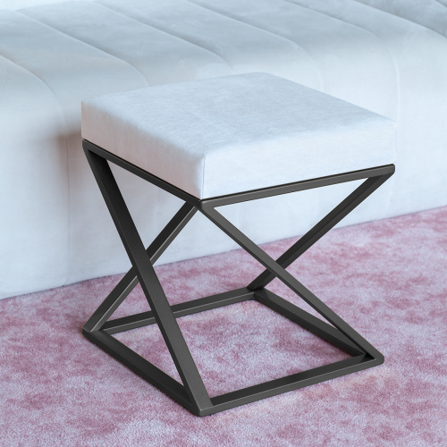 Пуф Chelsea, черный, Ivory, 40*40*45