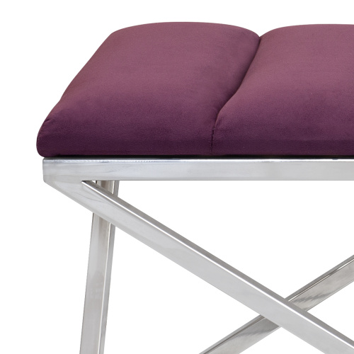 Банкетка ZUMA, н/ж сталь, Marsala, Bulon, 110*40*43,5 фото 8