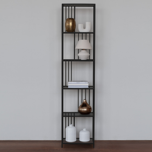 Стеллаж SOHO MINI, черный, тонированное стекло, 45*30*195 фото 5