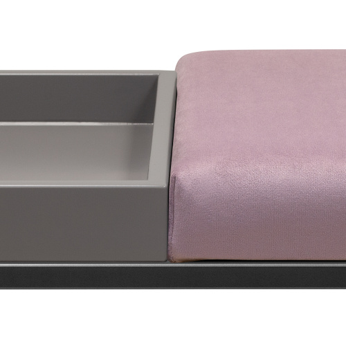 Банкетка ALBA BOX, черная, Dusty Pink, GreyBox, 85*40*45 фото 4