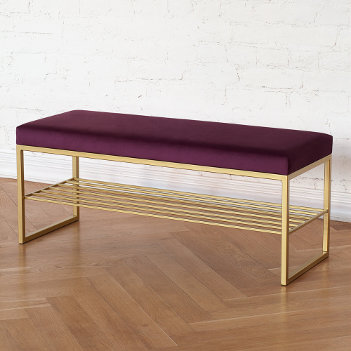 Банкетка RUBY, золотая, Marsala, 110*40*45 фото 2