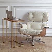 Столик кофейный приставной, золотой