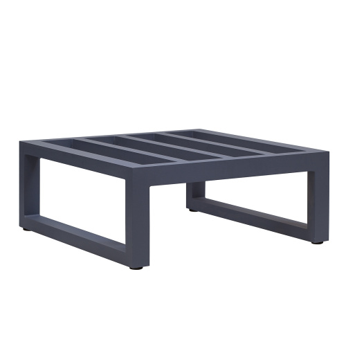 Пуф уличный CAPRI модульный без спинки, алюминий цвет серый, темно-серый велюр фото 7