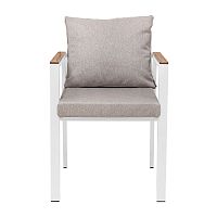 Стул SANTORINI, алюминий PECAN, рогожка BAHAMA ASH, тик