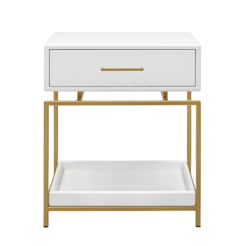 Тумба прикроватная KARIN MINI, золотая, МДФ Snow White