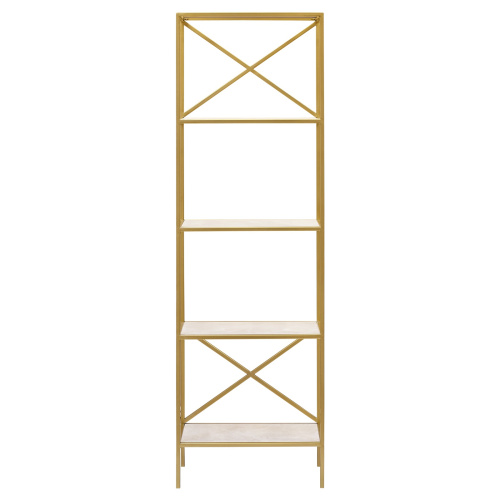 Стеллаж KARIN, золотой, керамика слоновая кость фото 2