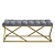 Банкетка ZUMA, золотая, Steel Grey, каретная стяжка, 110*40*45