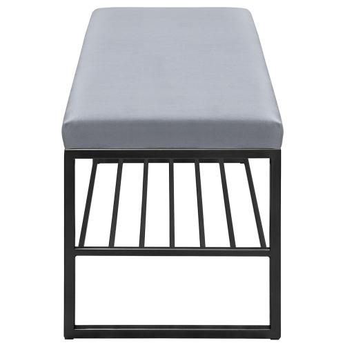 Банкетка RUBY, черная, Light Blue, 110*40*45 фото 8