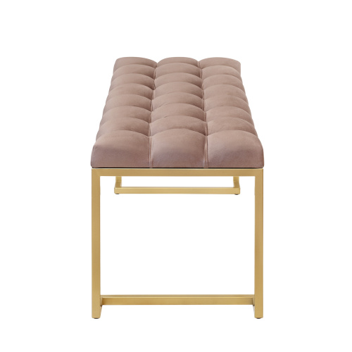 Банкетка OMEGA, золотая, Mocco, каретная стяжка, 110*40*45 фото 9