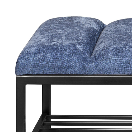 Банкетка RUBY, черная, Steel Blue, Bulon, 110*40*43,5 фото 5