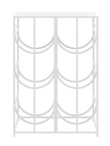 Подставка для 6 бутылок со столиком, белая фото 8