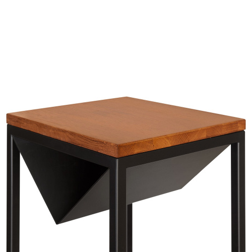 Дровница TORI с полкой, черная, 37*40*120 фото 12