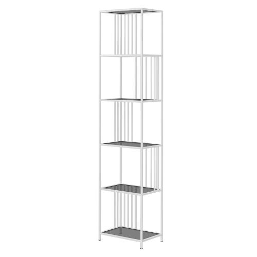 Стеллаж SOHO MINI, белый, тонированное стекло, 45*30*195 фото 10