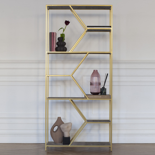 Стеллаж MALTA MINI, золотой, керамика Antracite фото 4