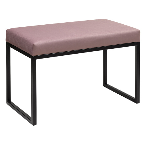 Банкетка ALBA SMART, черная, Dusty Pink, 65*35*45 фото 5