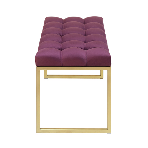 Банкетка ALBA MINI, золотая, Marsala, каретная стяжка, 85*40*45 фото 3