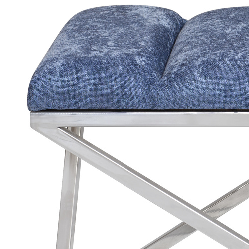 [не активен] Банкетка ZUMA, н/ж сталь, Steel Blue, Bulon, 110*40*43,5 {35827} фото 8