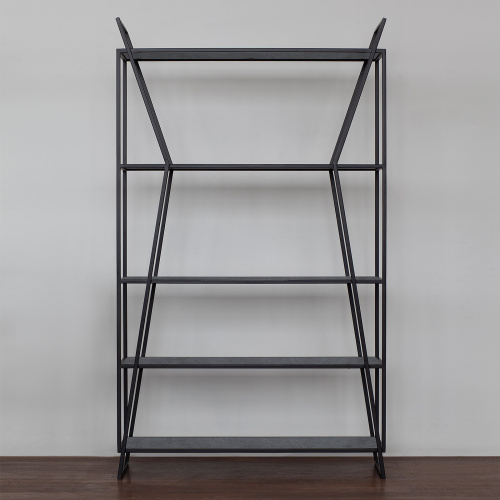 Стеллаж OSLO, черный, керамика Antracite, 100*33*171 фото 6