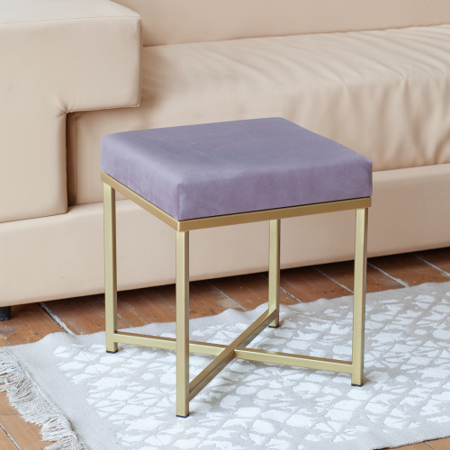 Пуф CRUZ, золотой, Dusty Pink