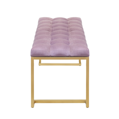 Банкетка OMEGA, золотая, Dusty Pink, каретная стяжка, 110*40*45 фото 9