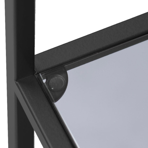 Стеллаж KARIN, черный, стекло фото 6